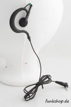 PY-29AUR-TR Ohrhörer mit flexiblem Ohrteil und transparentem Spiralkabel 1-pin 2,5 mm Mono HZ9