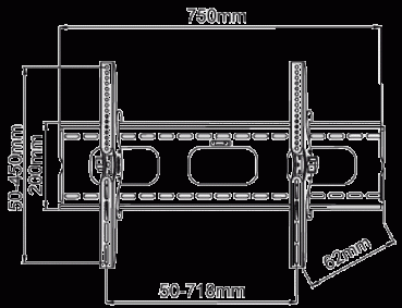 LCD Wandhalterung DMP PLB 117 M schwarz