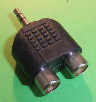 Adapter  3,5 Klinke auf Chinch