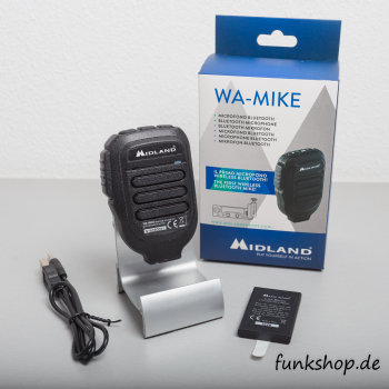 Midland WA-Mike Bluetooth Mikrofon inkl. USB Ladekabel und 1200mAh Akku