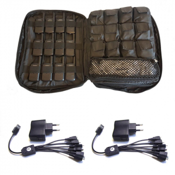 12er Set ATR 200 Tourist Guide mit 6-fach Lader inkl. ATT100 Sendegerät, GHS02 Headset, Tasche