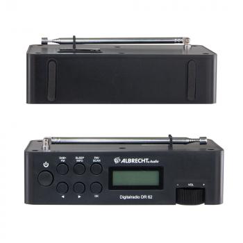 Albrecht DR 62 tragbares Digitalradio, DAB+/UKW integrierter Akku, Netz- oder Akkubetrieb