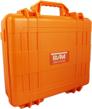 IP-Koffer Orange ohne Inhalt, Einlage für 3 Geräte Transportkoffer