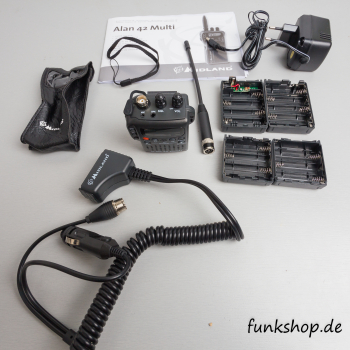 Alan 42 DS Multinorm CB-Handfunke 4 Watt AM - KFZ-Mobiladapter