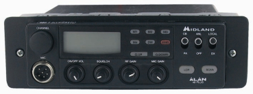 Midland Alan 48 Pro, CB Funk 12/24Vmit Mikrofon und Haltebügel 12/24V