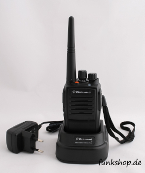 MIDLAND G15 Pro,PMR,Stück, Wasserdicht IP67 Standlader,Akkupack 1600 mAh,Gürtelclip