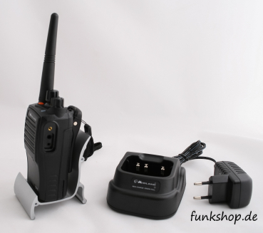 MIDLAND G15 Pro,PMR,Stück, Wasserdicht IP67 Standlader,Akkupack 1600 mAh,Gürtelclip