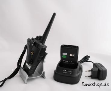 MIDLAND G15 Pro,PMR,Stück, Wasserdicht IP67 Standlader,Akkupack 1600 mAh,Gürtelclip