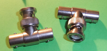 BNC-T-Stueck 1Stecker/2Buchsen