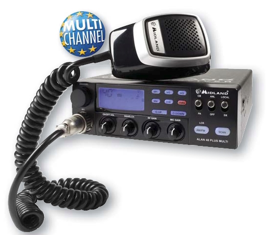 Midland Alan 48 Pro, CB Funk 12/24Vmit Mikrofon und Haltebügel 12/24V - Ihr  Funkspezialist für Betriebsfunk, CB-Funk, PMR seit 1989