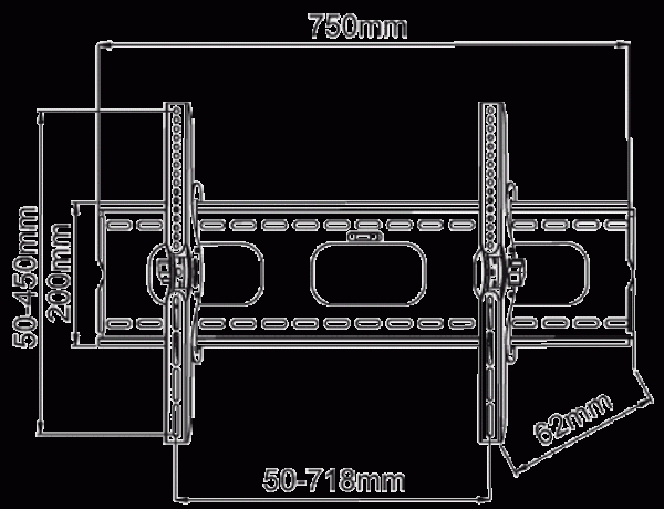 LCD Wandhalterung DMP PLB 117 M schwarz