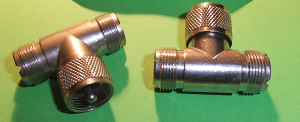 PL-T-Stueck 1Stecker/2Buchsen