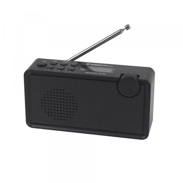 Albrecht DR 62 tragbares Digitalradio, DAB+/UKW integrierter Akku, Netz- oder Akkubetrieb