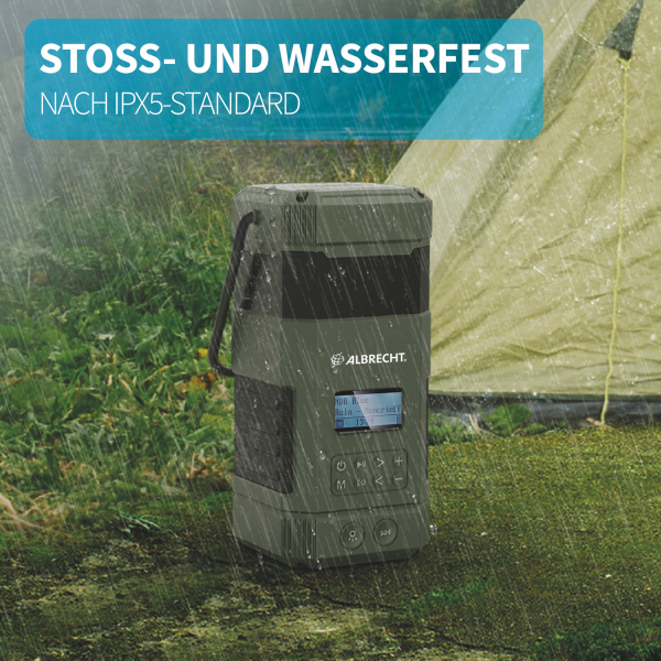 Albrecht DR 114 DAB+ Notfall Outdoor Radio mit Camping-Lampe
