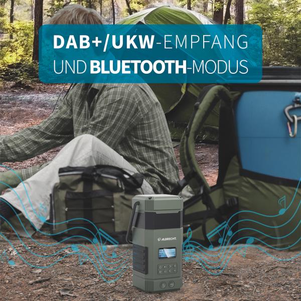 Albrecht DR 114 DAB+ Notfall Outdoor Radio mit Camping-Lampe