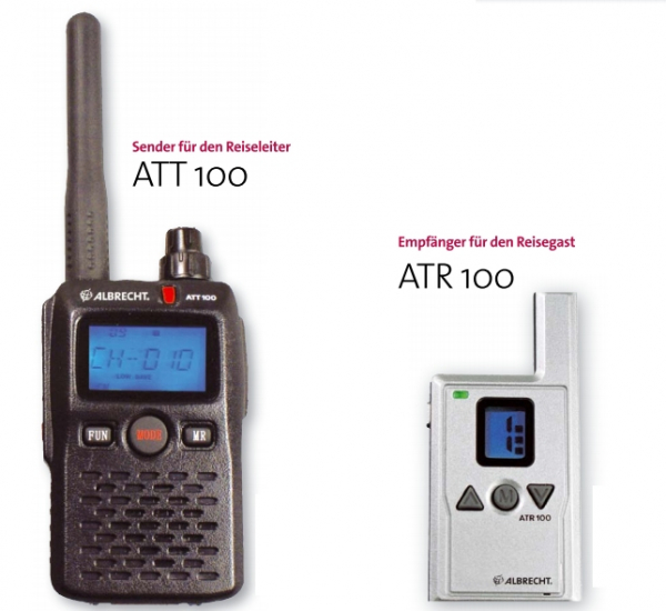 12er Set ATR 100 Tourist Guide Receiver inkl. ATT100, GHS01 Headset, Tasche