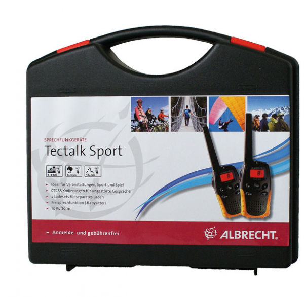 ALBRECHT Tectalk Sport Kofferset USB Ladekabel, 12V KFZ Ladegerät, Akkus