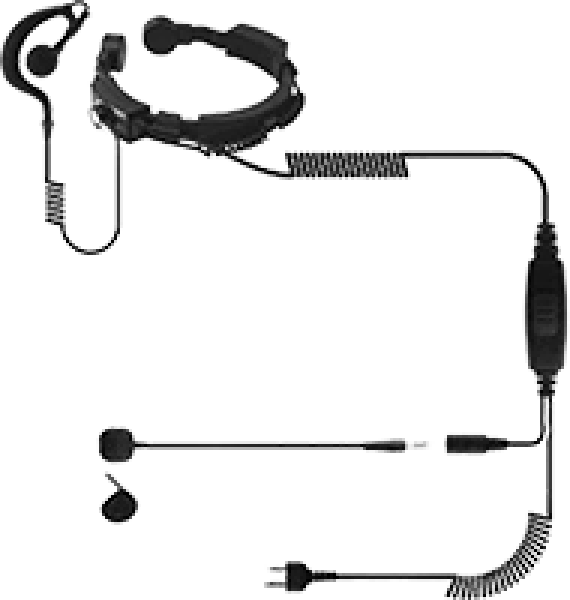 X-18-M Kehlkopfmikrofon Set für IPX5/-IPZ5/-IP2 HZ9