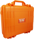 IP-Koffer Orange ohne Inhalt, Einlage für 3 Geräte Transportkoffer